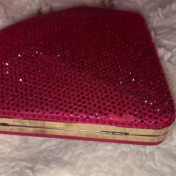 Pink Rhinestone Clutch Bag - Picture 4 of 11
